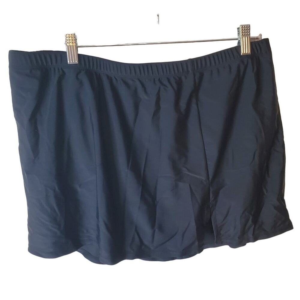 Black Swim Skirt with Attached Swim Bottom, NWOT, 20W